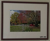 Full view of framed photograph with mat and frame