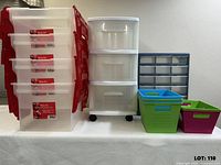 All storage pieces side by side
