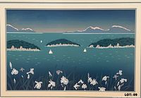 Front view of framed print showing artwork, matting and frame