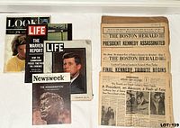All seven publications laid out
