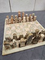 angled view showing board and all pieces