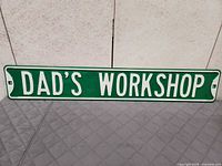 Full view of metal sign