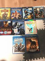 All nine Blu-ray cases laid out in grid showing cover art