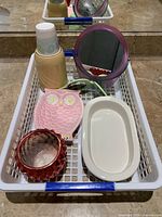 Group shot showing all items arranged in basket