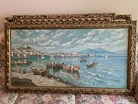 full view of framed oil painting