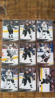Front view of nine Upper Deck Series 2 Los Angeles Kings cards arranged 3×3