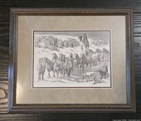 full view of framed print with mat and frame