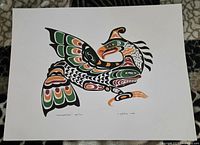 Full view of Thunderbird print on white background