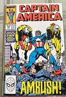 Cover of Captain America #346 showing title and issue number