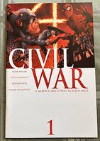 Cover of Civil War issue 1 featuring Captain America and Spider-Man