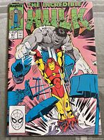 Cover of The Incredible Hulk #361 showing Hulk attacking Iron Man