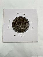 Obverse of 1917 20 Fenigów coin in holder
