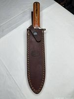 Full view of leather sheath front
