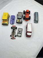 All nine vehicles laid out for size and type overview
