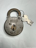 Front view showing YALE logo, Made in USA marking, model 465 stamp, and key