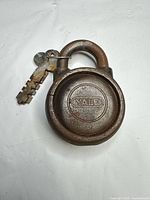 front view of Yale padlock with keys attached