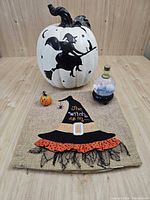 Group shot of all four Halloween decor items