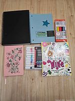 All six items laid out on wooden surface