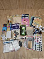 Full layout of all craft items on floor