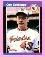 Front of Curt Schilling 1989 Donruss rookie card