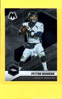 Front of Peyton Manning 2021 Panini Mosaic Silver parallel card