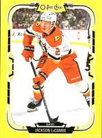 Front of Jackson LaCombe yellow border O-Pee-Chee card