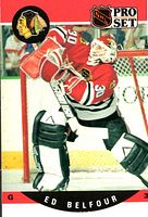 Ed Belfour Chicago Blackhawks rookie card front