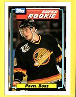 Front of 1992 Topps Pavel Bure Super Rookie card