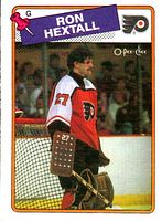 Front of 1988 O-Pee-Chee Ron Hextall #34 card