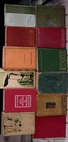 Stacked view of all 11 cloth-bound hardcover books