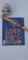 Program, mini bat, Dominican Republic souvenir baseball boxed