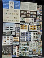 Overall layout showing multiple full and partial sheets, blocks and singles