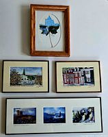 Group shot of all four framed artworks