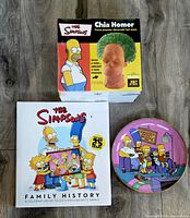 Overview of Chia Homer planter box, Family History book and collector plate