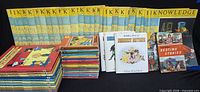 Full lot showing Knowledge magazines, Cyclopedia set, thin storybooks, nursery rhyme books and bedtime stories book