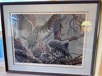 Front view of framed print showing entire artwork, mat and frame