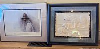 Both framed artworks side by side