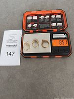 Both rings on digital scale showing total weight 8.51 g