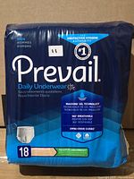 Front of sealed Prevail Daily Underwear pack