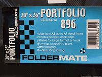 Close-up of product label detailing model 896, size and features