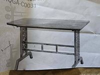 Assembly manual image showing assembled desk