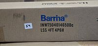 Barrina branded carton end panel showing model code