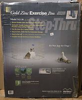 Front of retail box showing Gold Zinc Exercise Pen branding and model