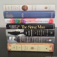 Stacked view of all seven book spines