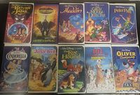 Front covers of ten animated VHS tapes