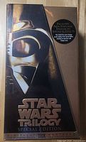 Front view of sealed Star Wars Trilogy Special Edition VHS box showing Darth Vader artwork and shrink-wrap