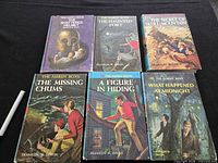 Front covers of all six Hardy Boys books