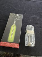 Boxed Vinoice set beside Cole & Mason grinder
