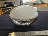 Overall top view of melon-form vase showing central opening and thickness