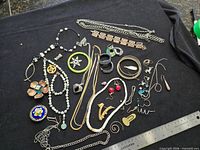 Entire assortment laid out showing all jewellery pieces
